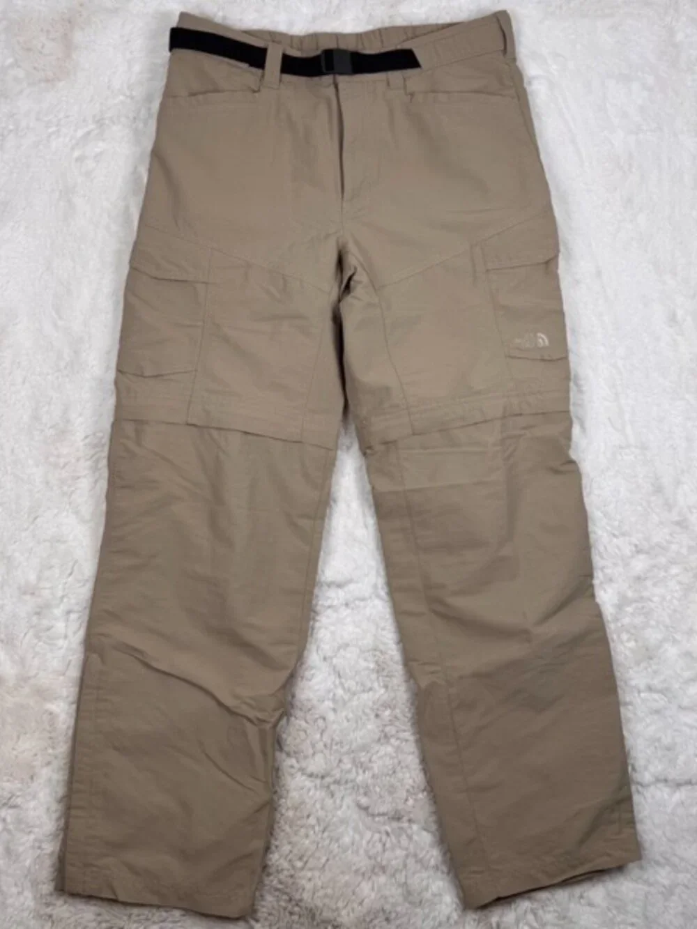 North Face Paramount Peak II Convertible Short Pants Men's Medium Beige Hiking